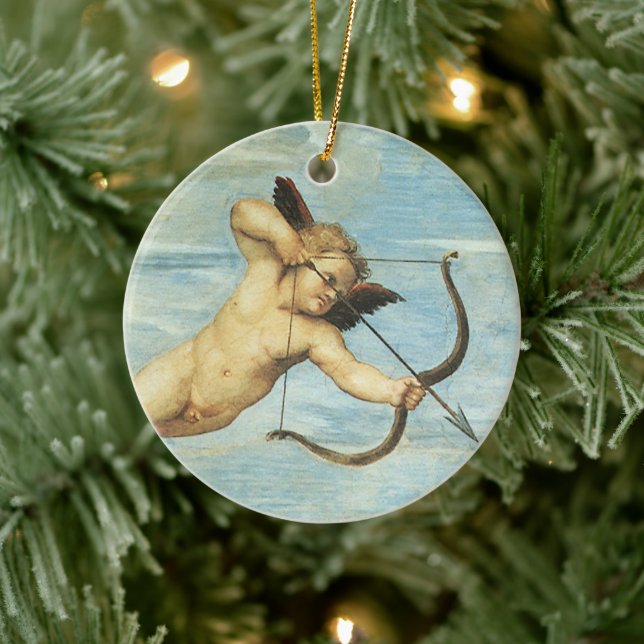 Triumph of Galatea Angels detail by Raphael Sanzio Ceramic Tree Decoration (Tree)