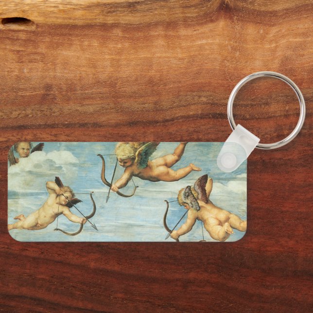 Triumph of Galatea Angels detail by Raphael Sanzio Key Ring (Front)