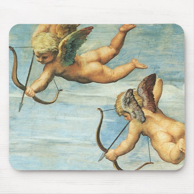 Triumph of Galatea Angels detail by Raphael Sanzio Mouse Mat (Front)