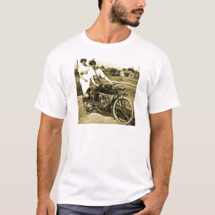 Triumph of Love Dating on a Motorcycle Vintage T-Shirt