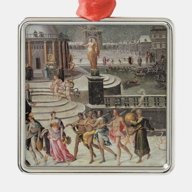 Triumph of Winter Metal Tree Decoration (Front)
