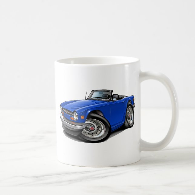 Triumph TR6 Blue Car Coffee Mug (Right)
