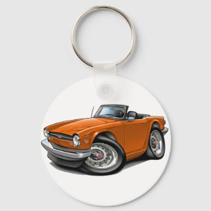 Triumph TR6 Orange Car Key Ring