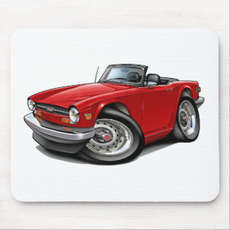 Triumph TR6 Red Car Mouse Mat