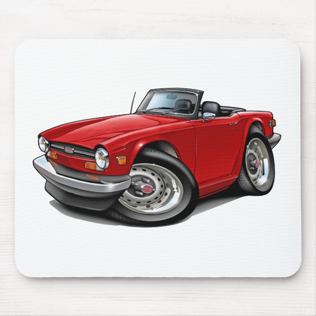Triumph TR6 Red Car Mouse Mat (Front)