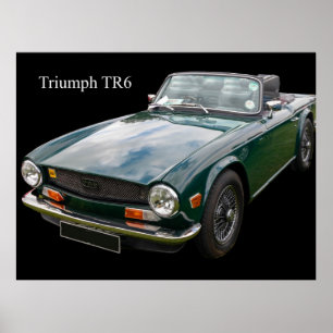 Triumph TR6 Sports Car Poster