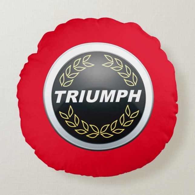 Triumph TR7 Badge Design Round Cushion (Front)