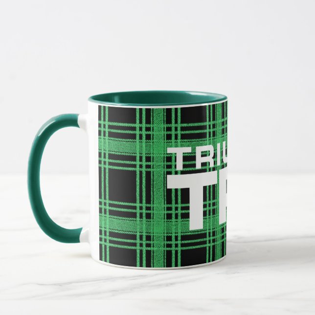 Triumph TR7 Green Tartan / Plaid Mug (Left)