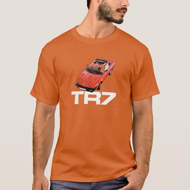 Triumph TR7 Red with white T-Shirt (Front)