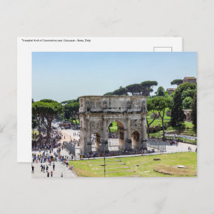 Triumphal Arch of Constantine - Rome, Italy Postcard