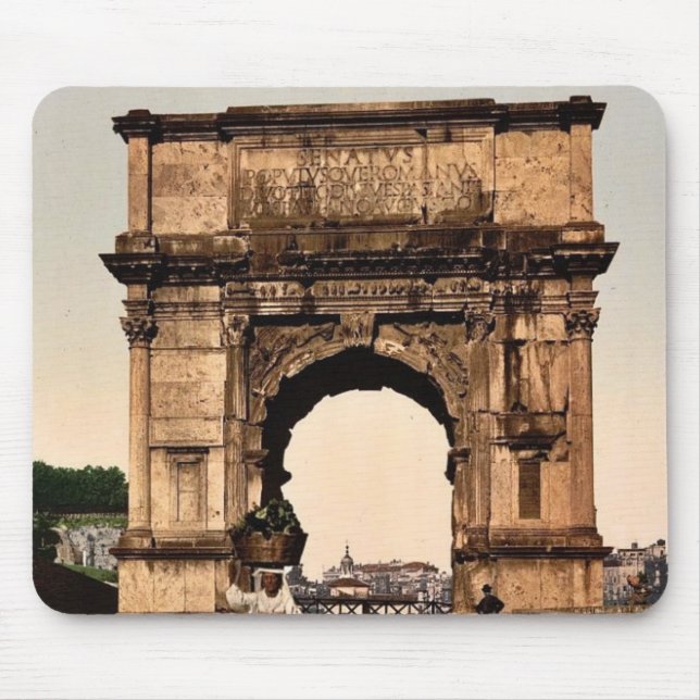 Triumphal Arch of Titus, Rome, Italy classic Photo Mouse Mat (Front)