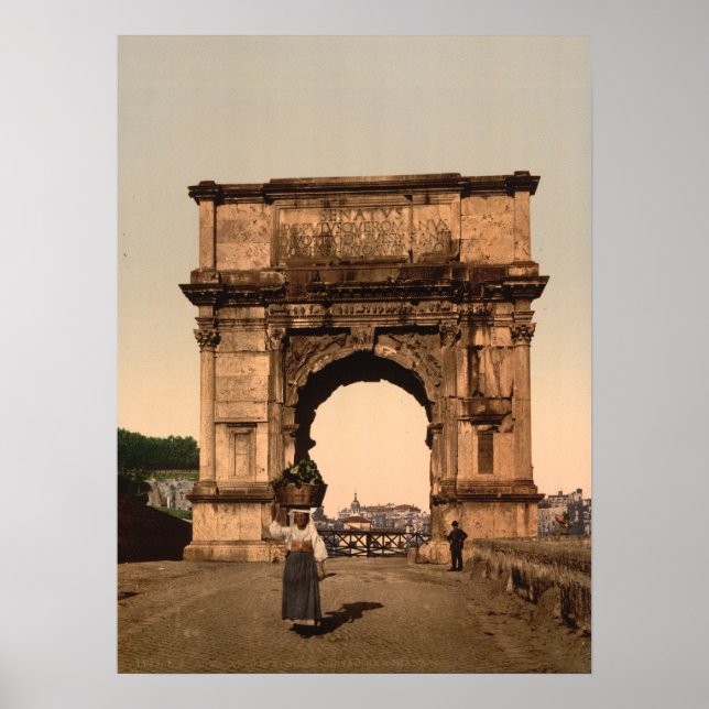 Triumphal Arch of Titus,Rome, Lazio Italy Poster (Front)