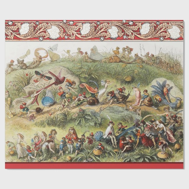Triumphal March of The Elf King, Fairies,Goblins Wrapping Paper (Flat)