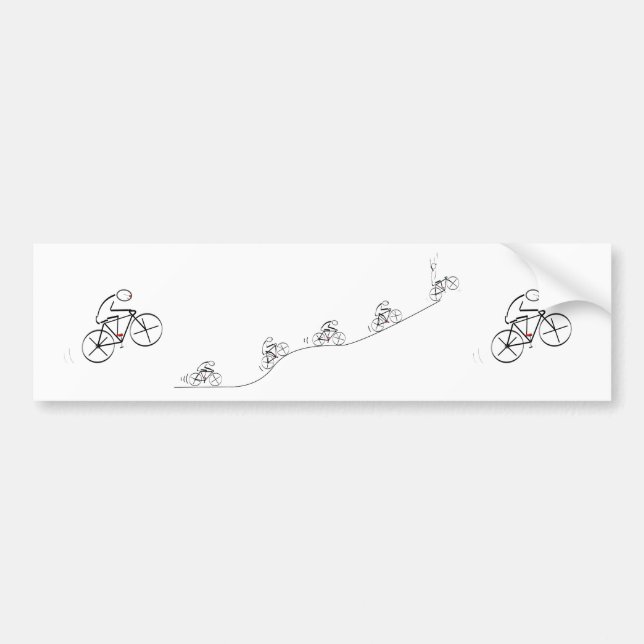Triumphant Bicyclist - Bumper Sticker (Front)