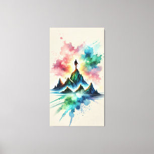 Triumphant Soul - A Mystic Cliff Journey Canvas Print