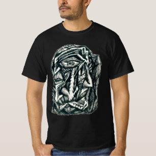 Triumvirate, ink drawing, T-shirt