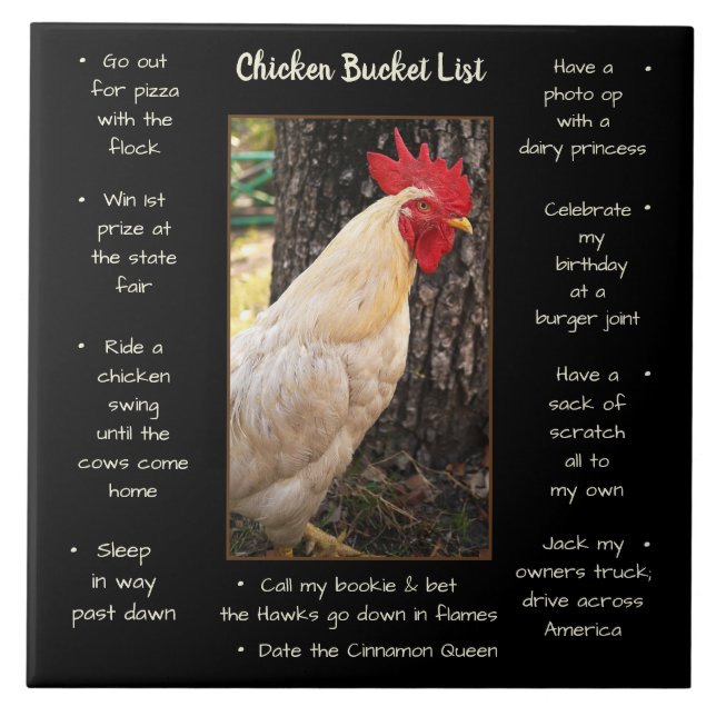 Trivet Tile-Chicken Bucket List (Front)