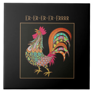 Trivet Tile-Colourful Chicken