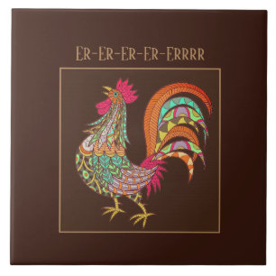 Trivet Tile-Colourful Chicken