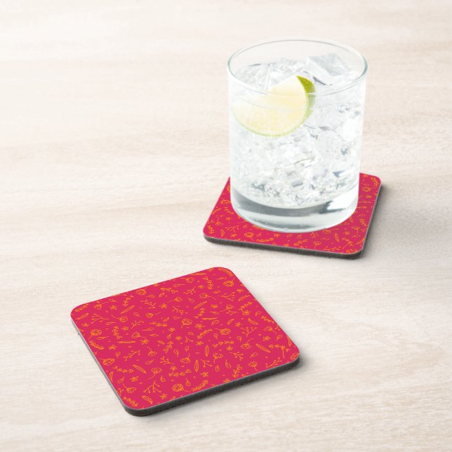 Trivet with botanical print coaster (Right Side)
