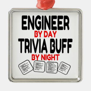 Trivia Buff Engineer Metal Tree Decoration