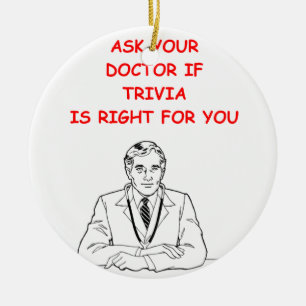 TRIVIA CERAMIC TREE DECORATION