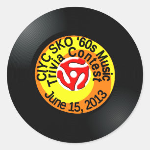 Trivia Contest 1 Classic Round Sticker