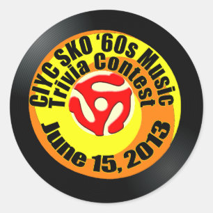 Trivia Contest 3 Classic Round Sticker