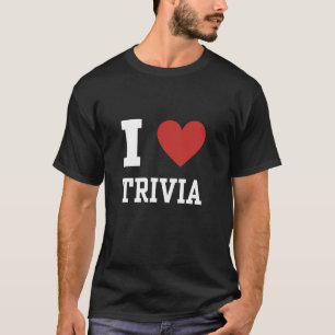 Trivia Night Facts Quiz Lover Love Heart Cool Vint T-Shirt