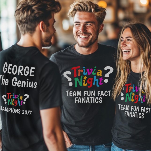Trivia Night game night colourful team bonding T-Shirt (Creator Uploaded)