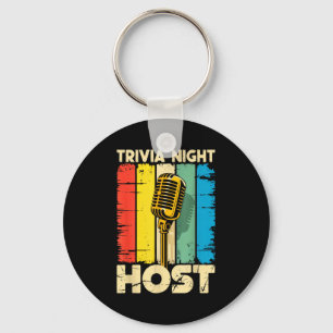 Trivia Night Host Quiz Game Entertainer Moderator  Key Ring