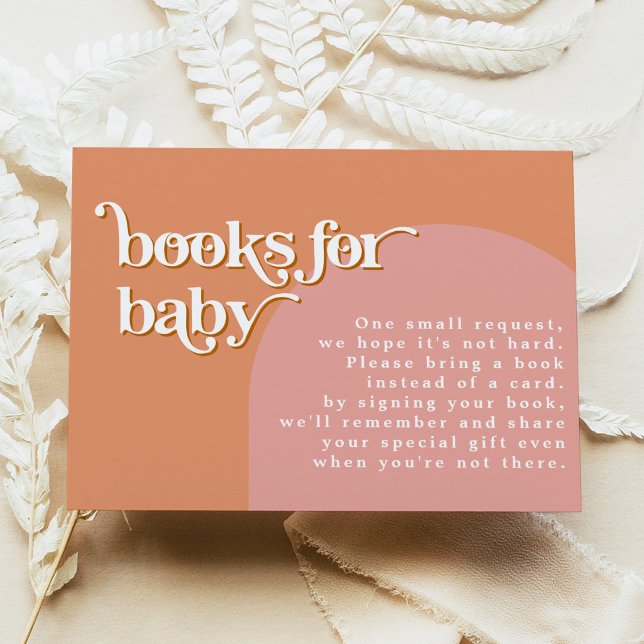 TRIXIE Retro 70's Pink Orange Books for Baby Card (Creator Uploaded)