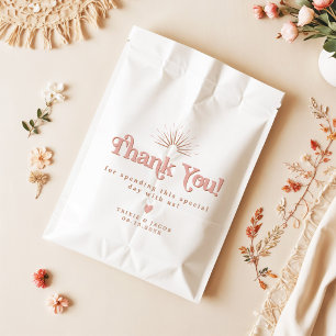 TRIXIE Retro 70's Pink & Orange Wedding Favour Bag