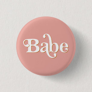 TRIXIE Retro 70's The Party Bachelorette Babe 3 Cm Round Badge