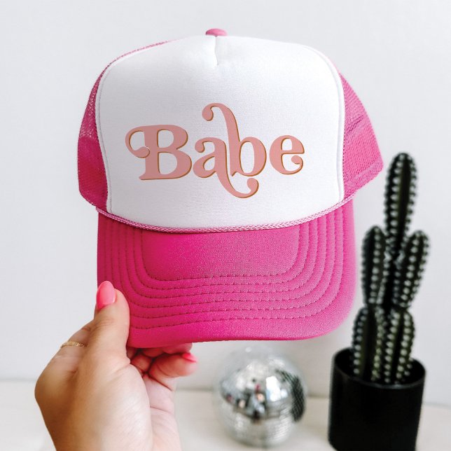 TRIXIE Retro 70's Themed Groovy Babe Bachelorette Trucker Hat (Creator Uploaded)