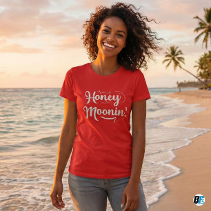 TRIXIE Retro 70's Themed Honeymoonin' Bride  T-Shirt