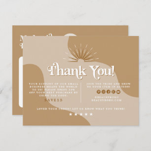 TRIXIE Retro Earth Tone Beige Business Thank You Invitation