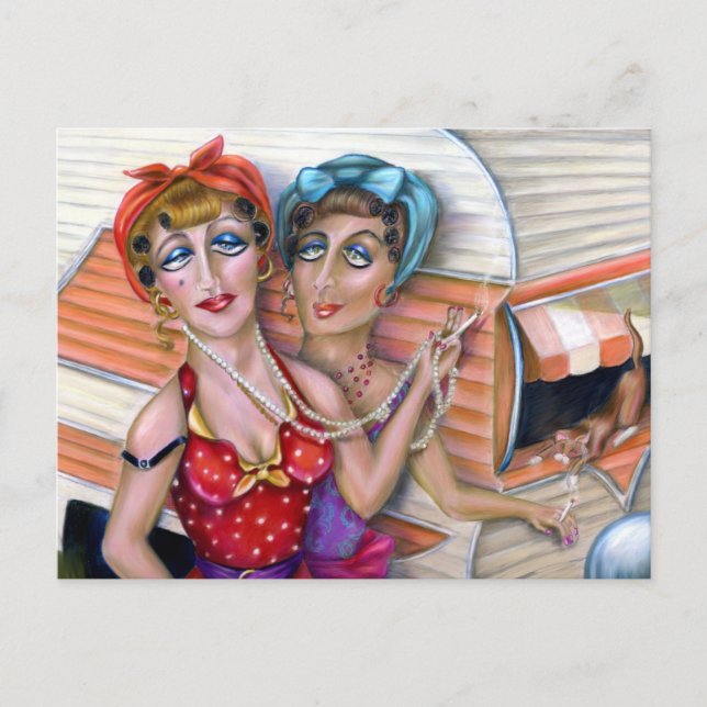 Trixie Sisters: The Pink Trailer series Postcard (Front)