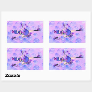 Trixie the Clown - blue Balloons Rectangular Sticker