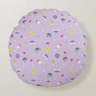 TRK - Purple Pattern Round Cushion