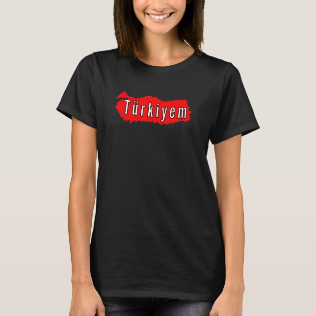 Trkiyem Turkey Flag Trkiye Futball Turkish Soccer T-Shirt (Front)