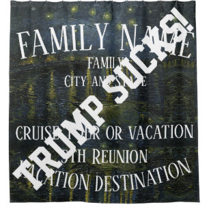 Trmp Birthday Party Girl Boy 2024 Mum Dad Grad Shower Curtain
