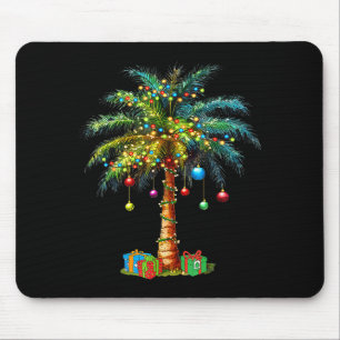 Trocal Christmas Hawaiian Santa Xmas Lights Palm T Mouse Mat
