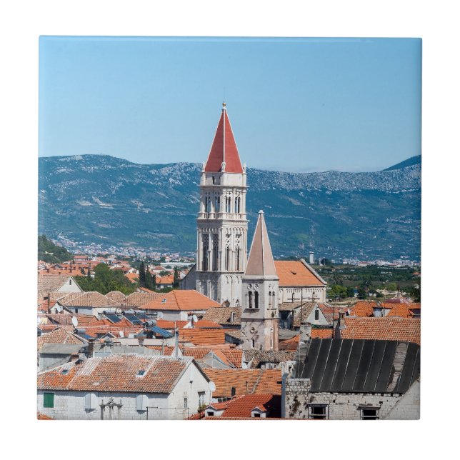 Trogir cathedral tower - Dalmatia, Croatia Tile (Front)