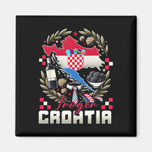 Trogir Croatia Souvenir Croatian Flag Map Magnet