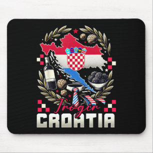 Trogir Croatia Souvenir Croatian Flag Map Mouse Mat