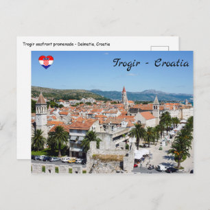 Trogir seafront promenade - Dalmatia, Croatia Postcard