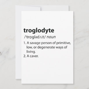 Troglodyte - Funny Definition Caving Speleology