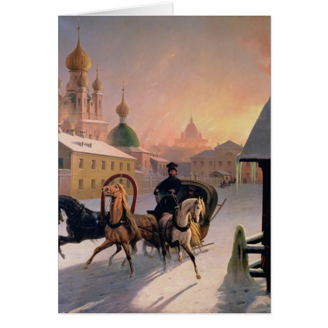 Troika on the Street in St. Petersburg, 1850s (Front)