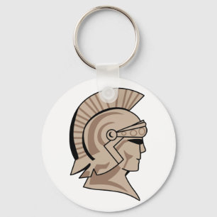 Trojan or Spartan Mascot Key Ring